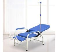 Chaise médicale inclinable pour patient clinique avec support IV, chaise médicale multifonction pour prélèvement sanguin et repos quotidien du patient