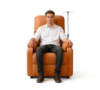 Chaise médicale réglable avec accoudoir et support IV Pole pour établissements de santé
