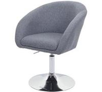 Chaise De Salle À Manger Hwc-F19 Pivotant Réglable En Hauteur Tissu/Textile Gris-Foncé Gris