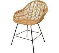 Chaise De Salle À Manger Hwc-M28, Chaise De Cuisine En Osier Chaise En Rotin Chaise, Kubu Rotin Métal Multicolore