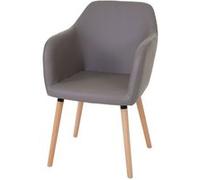 Chaise De Séjour / Salle À Manger Malmö T381, Style Rétro Des Années 50 Similicuir, Taupe Multicolore