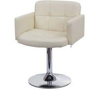 Chaise De Salle À Manger Orlando, Chaise De Cuisine Avec Accoudoirs, Similicuir Chrome Crème Multicolore