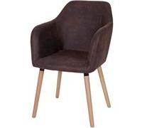 Chaise mendler interieur non pliable en bois massif H. 88 cm marron Marron G