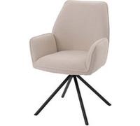Mendler Chaise de salle à manger HWC-G67 Tissu bouclé eco-tex MVG crème