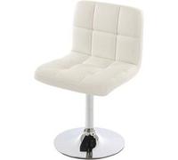 Chaise De Salle À Manger Kavala, Chaise De Cuisine, Pivotante Simili Cuir Blanc Base Chromée