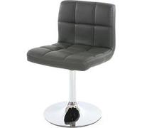 Chaise De Salle À Manger Kavala, Chaise De Cuisine, Pivotante Simili Cuir Gris Base Chromée