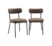 Chaise métal et simili cuir (lot de 2) Livia