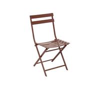 Chaise métal pliante Greensboro acajou Hespéride