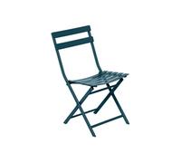 Chaise métal pliante Greensboro bleu pétrole Hespéride