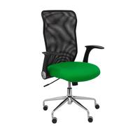Chaise Minaya dos en filet noir, assise vert bali