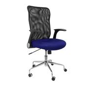 Chaise Minaya Dossier En Maille Noire Siège 3d Bleu Bleu