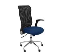 Chaise Minaya dossier en maille noire siège bali bleu marine