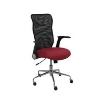 Chaise Minaya dossier en maille noire siège bali marron
