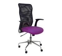 Chaise Minaya dossier en maille noire siège en bali violet