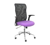 Chaise Minaya dossier en maille noire siège lilas bali