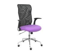 Chaise Minaya dossier en maille noire siège lilas bali