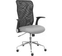 Chaise Minaya dossier en maille noire siège bali gris clair