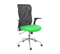 Chaise Minaya dossier résille noir siège bali vert pistache
