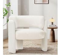 Chaise minimaliste pour salon, séjour ou chambre - Mobilier moderne et confortable - Blanc