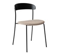 Chaise Missing rembourré black powdercoated steel frame
