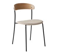 Chaise Missing rembourré black powdercoated steel frame