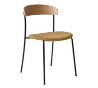 Chaise Missing rembourré black powdercoated steel frame