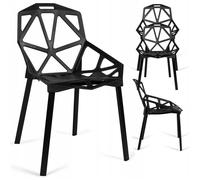Chaise moderne ajourée VECTOR noire