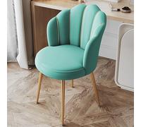 Chaise moderne confortable avec dossier en acier au carbone et mousse/latex pour chambre à coucher, fauteuil compact 31 x 31 x 74 cm, disponible en 6 couleurs (latex vert)