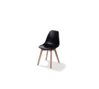 Chaise Moderne Keeve Empilable Structure en Bois de Bouleau Clair et Assise en Plastique x 4 Veba