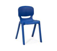 Chaise monobloc 4 pieds Ergos One T1 bleu foncé - hauteur assise 27 cm