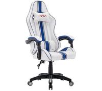 Chaise - NASA - GAMER - Réglable en hauteur - Accoudoirs - Noir
