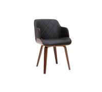 Chaise noir et bois foncé lucien