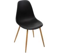 Chaise Noire - ATMOSPHERA - Collection Taho - Style Scandinave Moderne - Pieds en Fer