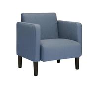 vidaXL Canapé-chaise Accoudoirs Bleu 54 cm Tissu velours côtelé