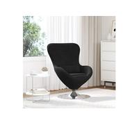 Chaise Oeuf en Velours Noir