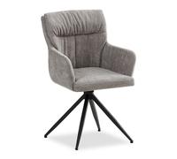Chaise oeuf moderne lin gris