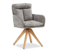 Chaise oeuf moderne lin gris coussin