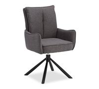 Chaise oeuf moderne tissu anthracite