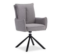 Chaise oeuf moderne tissu gris