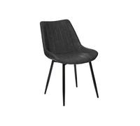 Atmosphera Chaise « Olwen » effet cuir gris ardoise