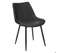 Atmosphera Chaise « Olwen » effet cuir gris ardoise