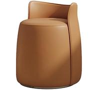 Chaise Ottomane ronde en cuir avec coussin doux, motif ciel étoilé, tabouret pour chambre à coucher, salon, maquillage, coiffeuse, confort et élégance