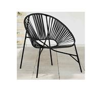 Chaise ouf de jardin noir résine tressée