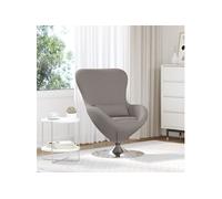 Chaise ?uf en Tissu Taupe vidaXL