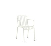Chaise Palissade avec Accoudoirs, Blanc Crème