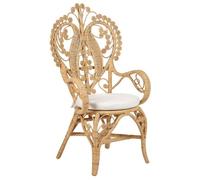 Chaise paon en rotin clair CARRARA