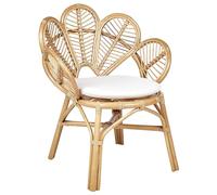Chaise Paon en Rotin Naturel Clair Empilable pour Intérieur et Extérieur Florentine II