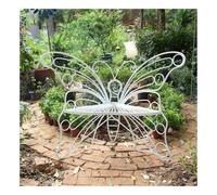Chaise papillon en métal,banc de jardin avec dossier résistant à l'hiver | Exterieur Jardin Imperméable et Protège du Soleil,banc en fer forgé,cité de 200kg