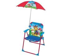Fun House – Chaise pliante enfant Pat Patrouille bleue avec parasol Ø65 cm – Licence officielle
