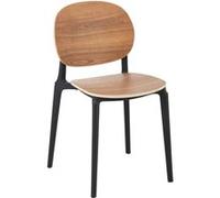 Chaise Design "Finama" 82cm Naturel & Noir